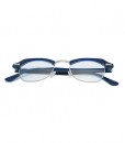 TIM satin silver & blue brow