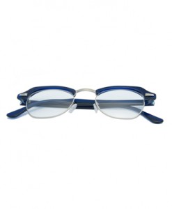 TIM satin silver & blue brow